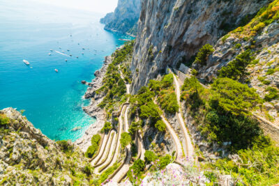 World,Famous,Via,Krupp,Seen,From,Above,In,Capri,Island.