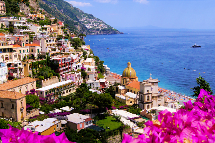 Positano, View of the town